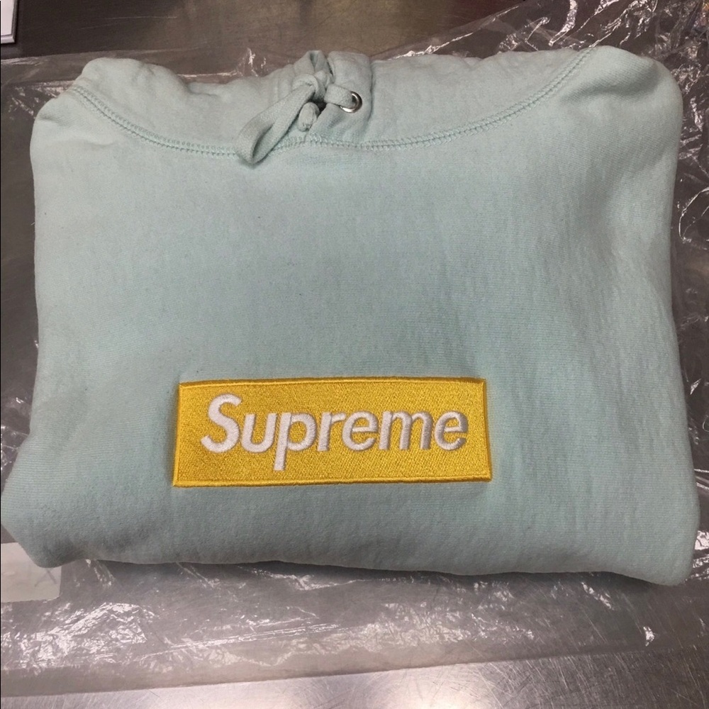 Supreme FW17 Box Logo Hoodie Ice Blue